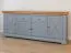 Buffet 2 tiroirs Gimone 04 | Pin finlandais massif | Soft-close | Gris classique | 85 x 200 x 41 cm | 6 compartiments