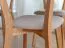 Chaise en chêne massif | Assise rembourrée beige | Design élégant | 85,5 x 46,5 x 50 cm | Finition huilée
