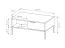 Table basse foncée à deux tiroirs Fouchana 14, Couleur : Noir / Chêne artisan - Dimensions : 44 x 97 x 60 cm (H x L x P)