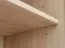 Meuble TV / Couleur : chêne naturel / 4 portes / Bois massif / Chêne huilé / Pierre de travertin / 180 x 46 x 56 cm / 6 compartiments / Éclairage LED inclus
