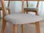 Chaise en chêne massif | Assise rembourrée beige | Design élégant | 85,5 x 46,5 x 50 cm | Finition huilée