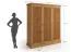 Armoire à portes battantes / Penderie / Pin finlandais massif / Couleur : chêne / Durable / Dimensions : 212,5 x 188,5 x 63 cm / Veinage naturel