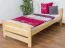 Lit simple / lit d'appoint en bois de pin massif, naturel 84, avec sommier à lattes - dimension 90 x 200 cm