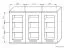 Dessus de vitrine pour commode Cikupa, couleur : noyer / orme - Dimensions : 86 x 130 x 35 cm (H x L x P)