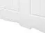 Lit double Gyronde 19 | Pin massif laqué blanc | Couchage 160 x 200 cm | Style campagne