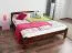 Lit junior en pin massif finition noyer A5 | Sommier inclus | 160 x 200 cm | Design moderne