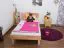 Lit junior Wooden Nature 01 en hêtre massif huilé - Surface de couchage 90 x 200 cm (l x L)