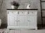 Commode Gyronde 02 en pin massif | Blanc / Noyer | 85 x 130 x 45 cm | Style campagnard élégant