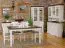 Commode Gyronde 02 en pin massif | Blanc / Noyer | 85 x 130 x 45 cm | Style campagnard élégant