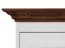 Commode Gyronde 02 en pin massif | Blanc / Noyer | 85 x 130 x 45 cm | Style campagnard élégant