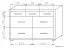 Commode Kerowagi 15, couleur : chêne Sonoma - Dimensions : 77 x 115 x 41 cm (H x L x P)