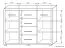 Commode Kerowagi 12, couleur : chêne Sonoma - Dimensions : 105 x 140 x 41 cm (H x L x P)