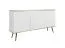Ensemble salon 3 pièces Horsham | Blanc | Pieds noirs | Push-to-open | Rangement optimisé