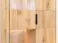 Vitrine Rania 03 | 2 portes | 7 étagères | 10 compartiments | 147 x 83 x 39 cm | Soft-Close | LED | Chêne massif naturel