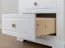 Ensemble entrée complet Bresle 4 pièces | Blanc/Naturel | Tronc, miroir, penderie, armoire | Style maison de campagne