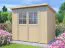 Steiner Maison de jardin Glücksburg 03 / porte à double battant avec fenêtre / plancher inclus / naturel / surface au sol : 4,24 m² / toit à une pente / Abri de jardin en bois
