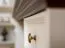 Ensemble bureau 3 pièces style campagne | Pin massif blanc/noyer | Poignées dorées | Soft Close
