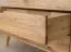 Commode Minnu 03 en chêne sauvage massif naturel | 90 x 110 x 40 cm | 3 tiroirs Soft-Close | 1 niche ouverte | Finition huilée