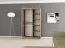Armoire portes coulissantes avec miroir | Calvitero 02 | Chêne Sonoma | 200 x 120 x 62 cm