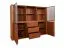 Vitrine Jussara 12, couleur : ambre, chêne partiellement massif - 150 x 178 x 42 cm (h x l x p)