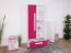Chambre enfant Walter 6 pièces | Rose brillant & Blanc | Design moderne | Nombreux rangements