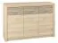 Commode Mesquite 10, couleur : chêne clair de Sonoma / chêne truffier de Sonoma - Dimensions : 91 x 138 x 40 cm (H x L x P), avec 3 portes, 3 tiroirs et 6 compartiments