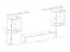 Meuble-paroi au design moderne Kongsvinger 91, couleur : chêne wotan / gris brillant - dimensions : 160 x 320 x 40 cm (h x l x p), avec cinq portes