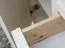 Vitrine Gyronde 17 | Pin massif blanc & chêne | 130 x 90 x 45 cm | Style campagne élégante