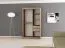 120 cm de large Armoire avec 2 portes | 5 casiers | Couleur: Blanc / Noir Abbildung