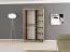 120 cm de large Armoire avec 5 casiers et 2 portes | Couleur: Blanc Abbildung