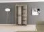 100 cm de large Armoire avec 2 portes | 5 casiers | Couleur : Chêne / Blanc Abbildung