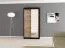 120 cm de large Armoire à portes coulissantes avec 2 portes | 5 casiers | 2 tringles à vêtements | Couleur: Noir Abbildung