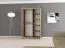120 cm de large Armoire à portes coulissantes avec 5 casiers et 2 portes | Couleur: Chêne Sonoma  | Laminée Abbildung