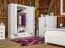 193 cm de large Armoire avec 3 portes, 5 casiers et 3 tiroirs en bois massif | Couleur: Blanc | Profondeur: 62 cm Abbildung