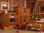 Armoire | 2 portes battantes | 5 casiers | 2 tiroirs | avec tringle à vêtements | 132 cm de large | Bois massif | Couleur: Pin Abbildung