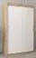 Armoire à portes coulissantes / Penderie Bisaurin 2A, Couleur : Chêne de Sonoma / Blanc mat - Dimensions : 200 x 120 x 62 cm ( H x L x P)