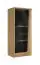 Armoire murale "Topusko" 18, couleur : chêne / noir, partiellement massif, charnière de porte à droite - Dimensions : 103 x 43 x 36 cm (H x L x P)