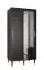 Armoire au design moderne Jotunheimen 74, couleur : noir - dimensions : 208 x 100,5 x 62 cm (h x l x p)