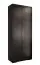 Armoire au design stylé Beskiden 20, Couleur : Noir - dimensions : 236,5 x 100 x 47 cm (h x l x p)