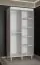 Armoire moderne avec miroir Jotunheimen 205, couleur : blanc - dimensions : 208 x 100,5 x 62 cm (h x l x p)
