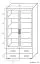 Vitrine Garut 12, couleur : Chêne de Sonoma - Dimensions : 194 x 100 x 40 cm (H x L x P)