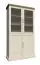 Vitrine Badile 08, couleur : blanc pin / brun - 187 x 87 x 39 cm (h x l x p)