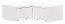 Chambre d'adolescents - Commode basse d'angle Marincho 13, couleur : blanc - Dimensions : 35 x 105 x 106 cm (h x l x p)