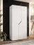 Penderie / Armoire à portes battantes / Couleur : Blanc / 1 mètre de large / 1 compartiment / 1 tringle à vêtements / Poignées : Or / Dimensions : 100 x 52 x 202 cm / Fonction Soft-Close / ABS