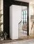 Penderie / 1 porte miroir / Couleur : Blanc / 1 compartiment / 1 tringle à vêtements / Poignées : Noir / Armoire à portes battantes / Dimensions : 100 x 52 x 202 cm / Fonction Soft-Close
