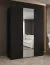 Armoire penderie Korab 72 | Noir | 1 porte miroir | 2 tringles | Soft-Close | 1,5 m largeur