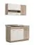 Ligne de cuisine simple / Bloc de cuisine Kolubara 09, Couleur : Chêne gris / Blanc, ABS protection des bords, un tiroir, une armoire suspendue, largeur 120 cm