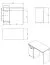 Bureau neutre Rovat 02 | 3 compartiments | Blanc & poignées grises | 74,5 x 100 x 50 cm | Design moderne