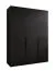 Armoire à portes battantes / Penderie / Couleur : Noir / 3 portes / Poignées : Noir / 2 compartiments / 2 tringles à vêtements / Dimensions : 150 x 52 x 202 cm / Fonction Soft-Close