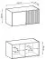 Rehausse pour armoire Leeds 07 & 08, couleur : graphite - dimensions : 50 x 105 x 51 cm (h x l x p)